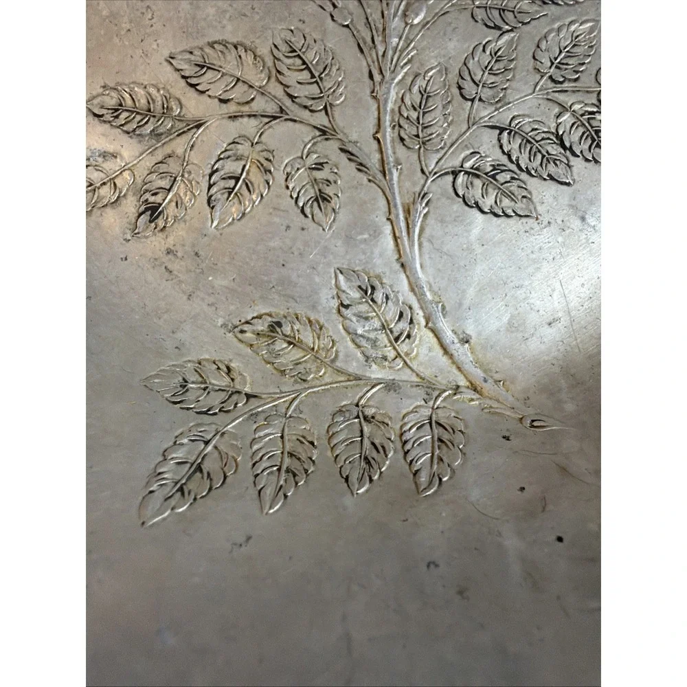 Trade Continental Mark Hand Wrought Aluminum Bowl 788 with Etched Flower 7